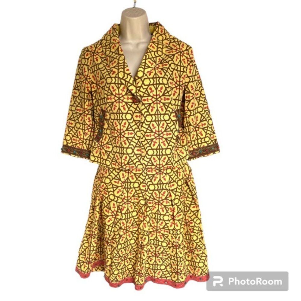 Anthropologie Yoana Baraschi Beaded Jacket & Skirt Set Size 4 | Retro Cottageco